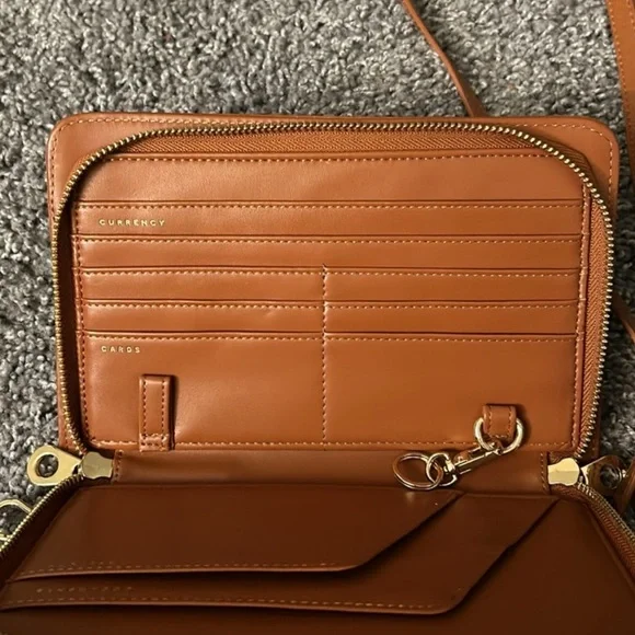 Calpak Croc-Embossed Crossbody Bag in Tan - Picture 3 of 12